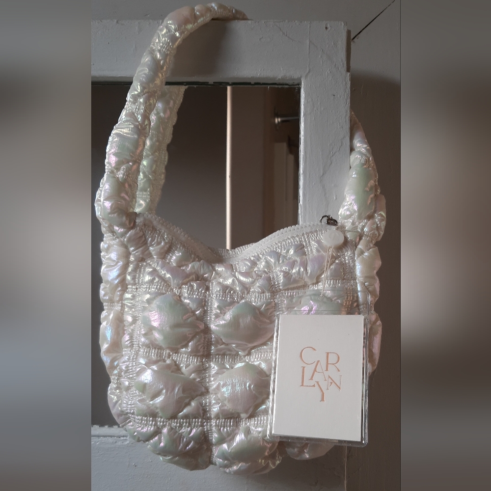 NWT CARLYN Soft Hologram Bag in Opal